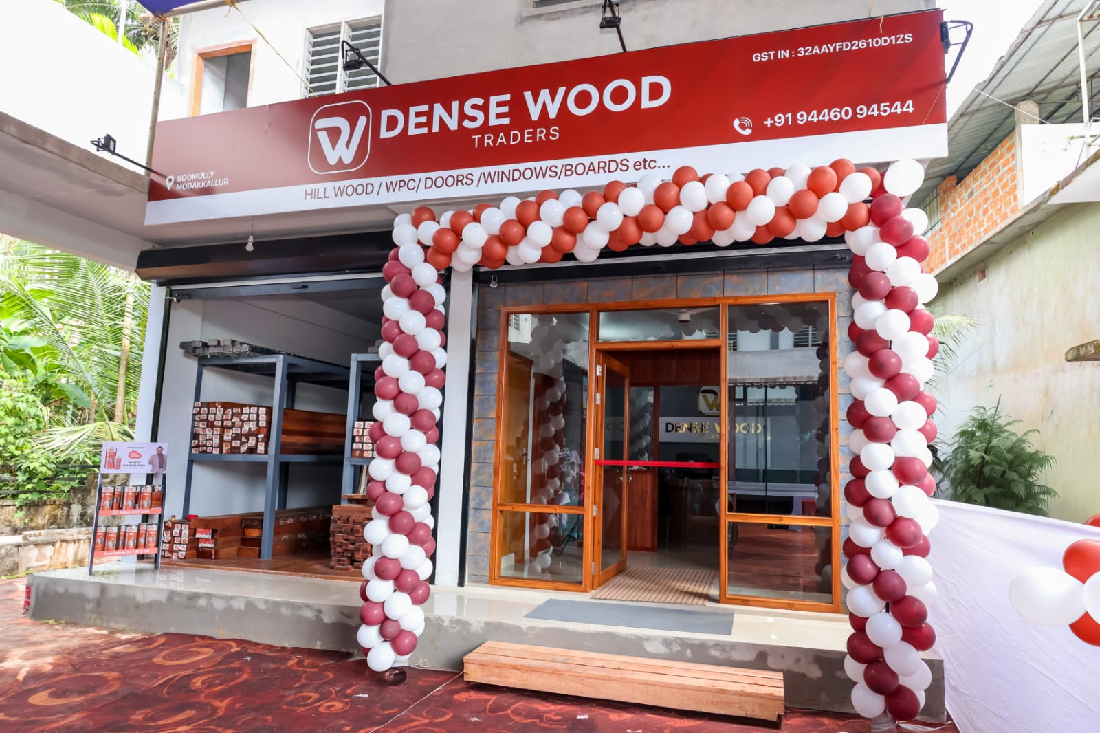 Dense Wood Office Interior